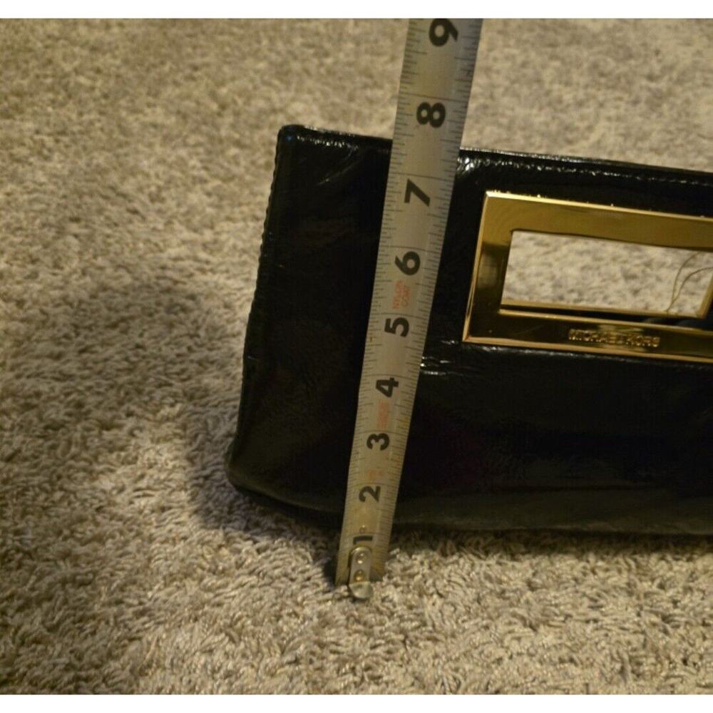 Michael Kors Berkley Black Patent Leather Clutch Purse